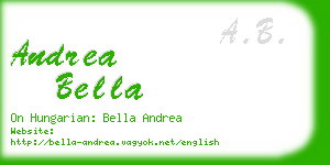 andrea bella business card